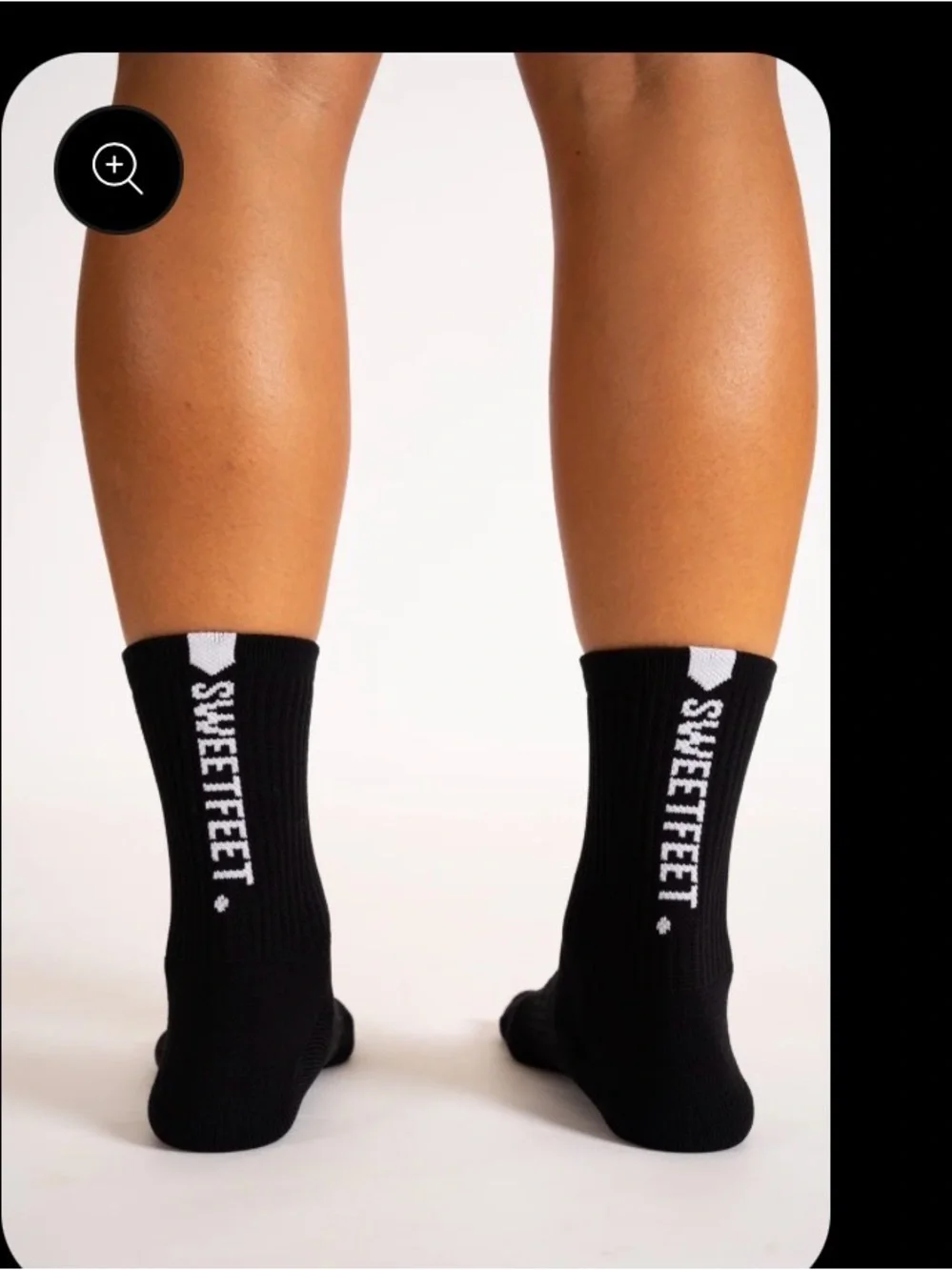 Black Sweetfeet Performance Compression - Mid Crew Sock